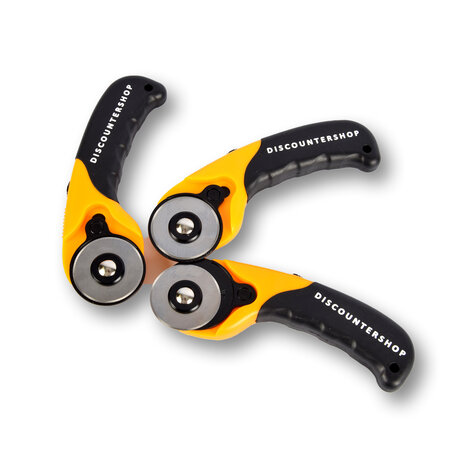 Discountershop 3 Pieces | Handy Roller Knife Set | Practical Rotary Cutter | Sustainable Knife Roll | Yellow & Black | 17cm x 1.8cm x 6cm Discountershop 3 Pieces | Handy Roller Knife Set | Practical Rotary Cutter | Sustainable Knife Roll | Yellow & Black | 17cm x 1.8cm x 6cm