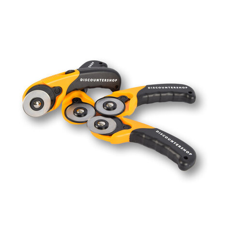 Discountershop 4 Pieces | Handy Roller Knife Set | Practical Rotary Cutter | Sustainable Knife Roll | Yellow & Black | 17cm x 1.8cm x 6cm Discountershop 4 Pieces | Handy Roller Knife Set | Practical Rotary Cutter | Sustainable Knife Roll | Yellow & Black | 17cm x 1.8cm x 6cm
