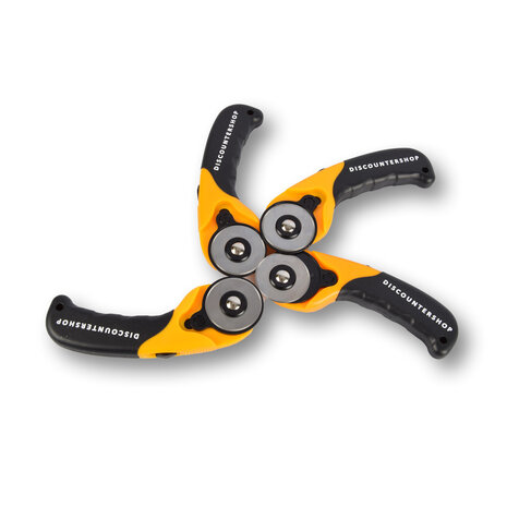 Discountershop 4 Pieces | Handy Roller Knife Set | Practical Rotary Cutter | Sustainable Knife Roll | Yellow & Black | 17cm x 1.8cm x 6cm Discountershop 4 Pieces | Handy Roller Knife Set | Practical Rotary Cutter | Sustainable Knife Roll | Yellow & Black | 17cm x 1.8cm x 6cm