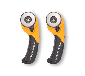 Discountershop 2 Pieces | Handy Roller Knife Set | Practical Rotary Cutter | Sustainable Knife Roll | Yellow & Black | 17cm x 1.8cm x 6cm Discountershop 2 Pieces | Handy Roller Knife Set | Practical Rotary Cutter | Sustainable Knife Roll | Yellow & Black | 17cm x 1.8cm x 6cm