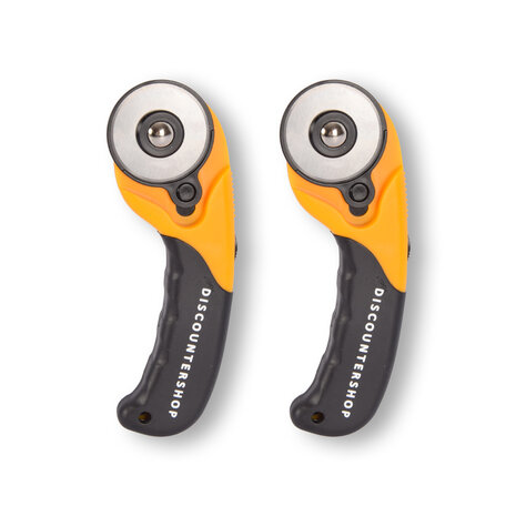 Discountershop 2 Pieces | Handy Roller Knife Set | Practical Rotary Cutter | Sustainable Knife Roll | Yellow & Black | 17cm x 1.8cm x 6cm Discountershop 2 Pieces | Handy Roller Knife Set | Practical Rotary Cutter | Sustainable Knife Roll | Yellow & Black | 17cm x 1.8cm x 6cm