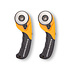 2 Pieces | Handy Roller Knife Set | Practical Rotary Cutter | Sustainable Knife Roll | Yellow & Black | 17cm x 1.8cm x 6cm