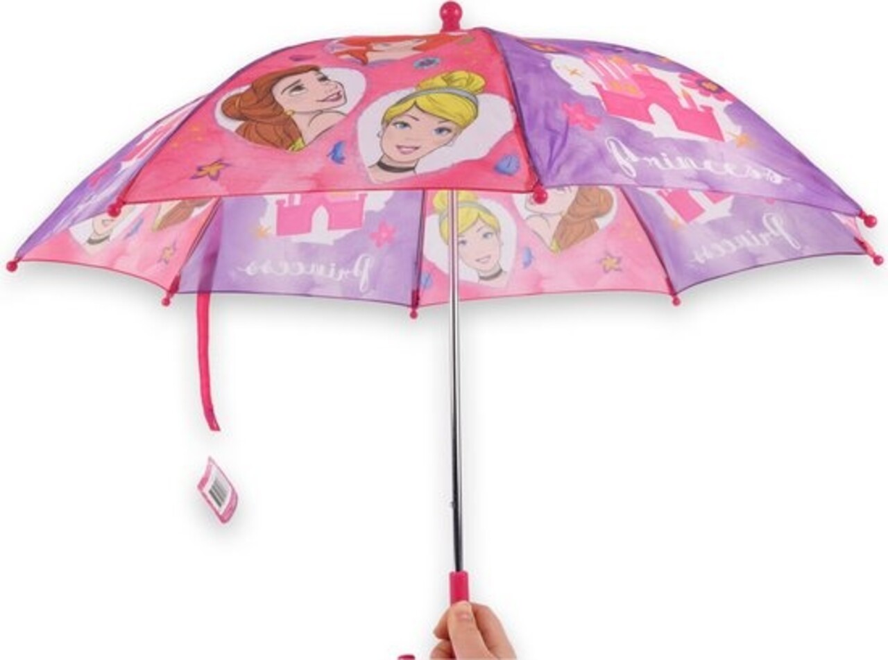 Discountershop Disney Princess | Children's umbrella | Automatic Umbrella | 60cm Diameter | Pink-Purple