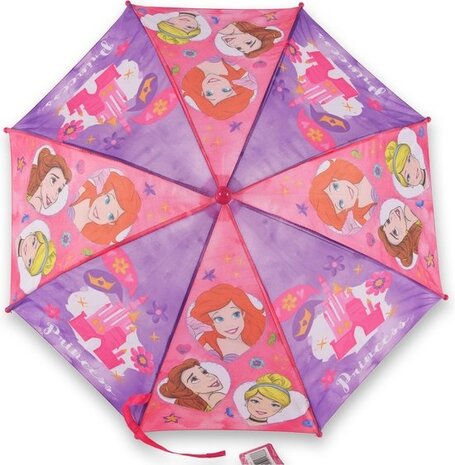 Discountershop Disney Princess | Children's umbrella | Automatic Umbrella | 60cm Diameter | Pink-Purple