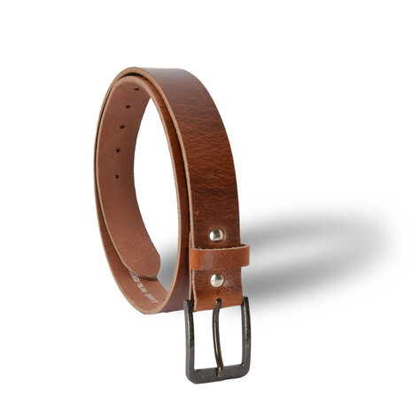 4 East 4East Unisex 100% Genuine buffalo leather  Belt - Tan Trouser Belt - Size 95 - Adjustable - 5 Holes - Total Length 112cm - For Women and Men
