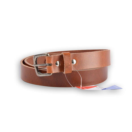4 East 4East Unisex 100% Genuine buffalo leather Belt - Tan Trouser Belt - Size 115 - Adjustable - 5 Holes - Total Length 131cm - For Women and Men