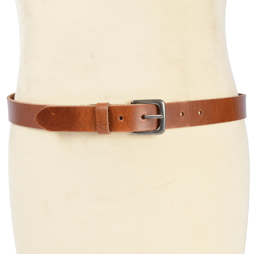 4 East 4East Unisex 100% Genuine buffalo leather Belt - Tan Trouser Belt - Size 105 - Adjustable - 5 Holes - Total Length 121cm - For Women and Men
