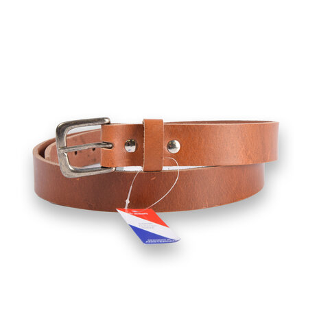 4 East 4East Unisex 100% Genuine buffalo leather Belt - Tan Trouser Belt - Size 95 - Adjustable - 5 Holes - Total Length 111cm - For Women and Men