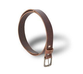 4 East 4East Unisex 100% Echt buffelleer  Riem - Bruin Broekriem - Maat 95 - Verstelbaar - 5 Gaten - Totale Lengte 111cm - Voor Dames en Heren