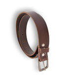 4 East 4East Unisex 100% Echt buffelleer Riem - Bruin Broekriem - Maat 85 - Verstelbaar - 5 Gaten - Totale Lengte 101cm - Voor Dames en Heren