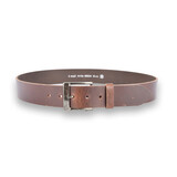 4 East 4East Unisex 100% Echt buffelleer Riem - bruin Broekriem - Maat 95 - Verstelbaar - 5 Gaten - Totale Lengte 111cm - Voor Dames en Heren - 4cm Breedte Broekriem