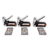 Discountershop 3 pieces Powerful Staple Gun with Staples | Robust Stapler | Orange & Black | Compact Design - 15.5cm x 2cm x 13.5cm Discountershop 3 pieces Powerful Staple Gun with Staples | Robust Stapler | Orange & Black | Compact Design - 15.5cm x 2cm x 13.5cm