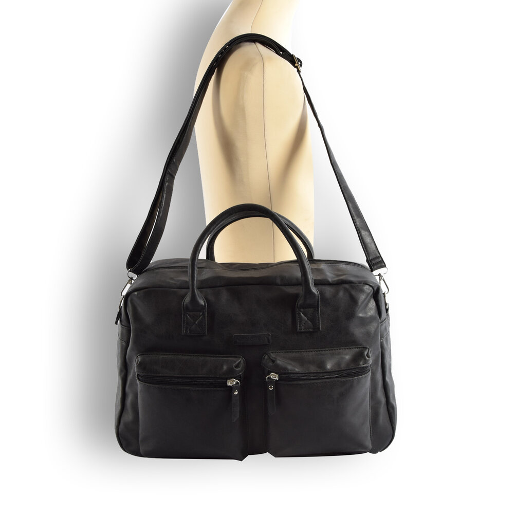 Bicky Bernard  Stylish Black Laptop Bag and Business Bag made of Polyester - Laptop Backpack with 21 Liter Capacity | 42cm x 18cm x 28cm Bicky Bernard  Stylish Black Laptop Bag and Business Bag made of Polyester - Laptop Backpack with 21 Liter Capacity | 42cm x 18cm x 28cm