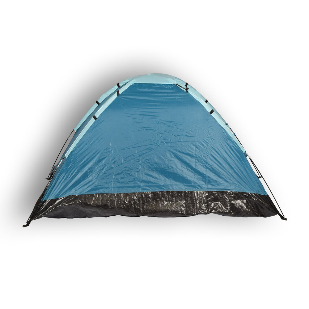 Discountershop Compact Blue Dome Tent for Camping - Inflatable Camping Tent for 2 Persons | Polyester | Lightweight and Portable