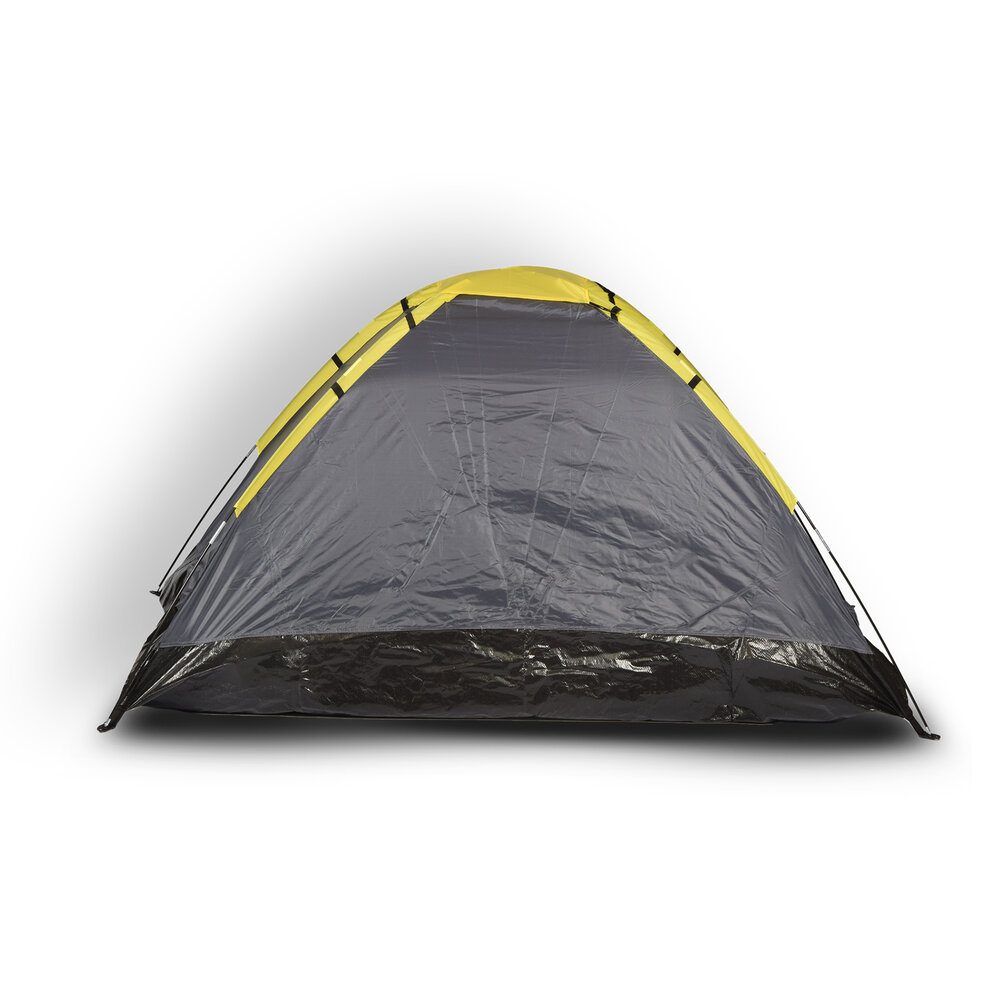 Discountershop Compact grey Dome Tent for Camping - Inflatable Camping Tent for 2 Persons | Polyester | Lightweight and Portable