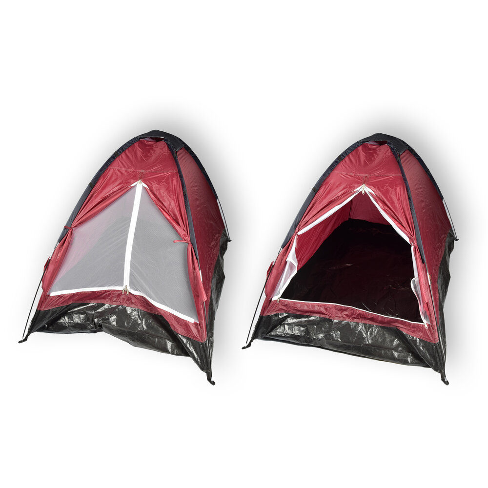 Discountershop Compacte rood Koepeltent voor Kamperen - Opblaasbare Kampeertent voor 2 Personen | Polyester | Lichtgewicht en Draagbaar Discountershop Compacte rood Koepeltent voor Kamperen - Opblaasbare Kampeertent voor 2 Personen | Polyester | Lichtgewicht en Draagbaar