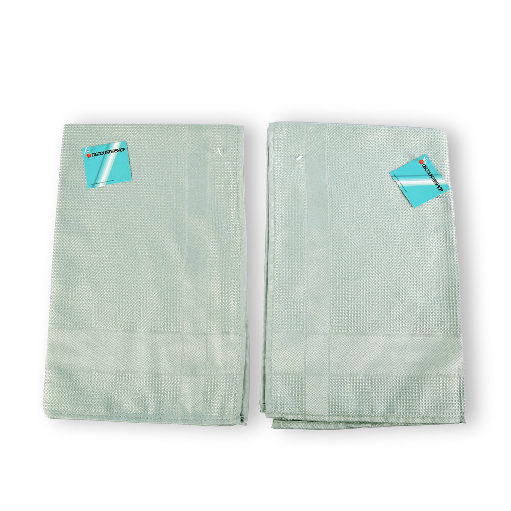 Discountershop 2 stuks - Glazendoek in Groen | Hoogwaardige Polierdoek en Poleerdoek - Glasdoek Spiegelau | 67cm x 41cm