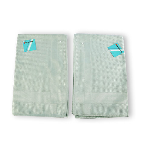 Discountershop 2 stuks - Glazendoek in Groen | Hoogwaardige Polierdoek en Poleerdoek - Glasdoek Spiegelau | 67cm x 41cm