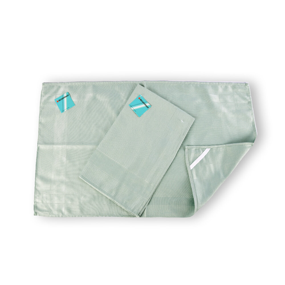 Discountershop 2 stuks - Glazendoek in Groen | Hoogwaardige Polierdoek en Poleerdoek - Glasdoek Spiegelau | 67cm x 41cm