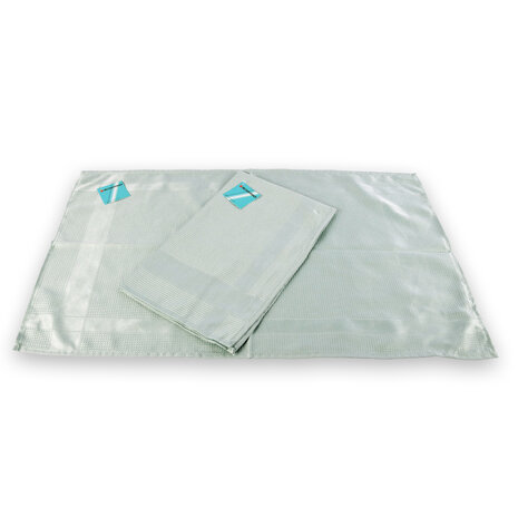 Discountershop 2 stuks - Glazendoek in Groen | Hoogwaardige Polierdoek en Poleerdoek - Glasdoek Spiegelau | 67cm x 41cm