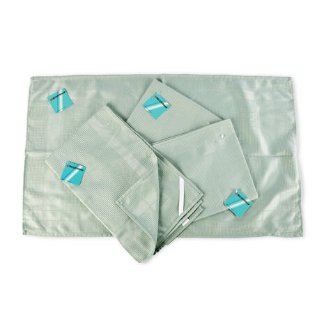 Discountershop 4 pieces - Glasses Cloth in Green | High-quality Polishing Cloth and Polishing Cloth - Glass Cloth Spiegelau | 67cm x 41cm Discountershop 4 pieces - Glasses Cloth in Green | High-quality Polishing Cloth and Polishing Cloth - Glass Cloth Spiegelau | 67cm x 41cm