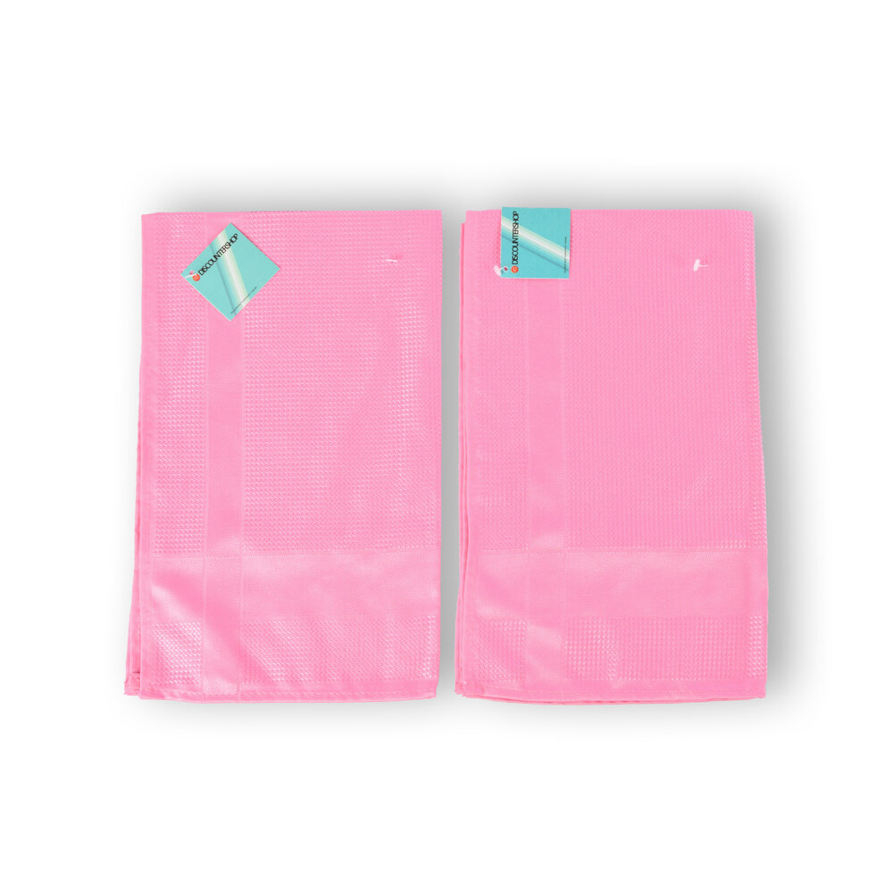 Discountershop 2 stuks - Glazendoek in Roze | Hoogwaardige Polierdoek en Poleerdoek - Glasdoek Spiegelau | 67cm x 41cm