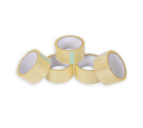 Discountershop 5x Low Noise Packaging Tape - Transparent Plastic Tape - Packaging Tape Roll - 50m x 4.8cm Discountershop 5x Low Noise Packaging Tape - Transparent Plastic Tape - Packaging Tape Roll - 50m x 4.8cm
