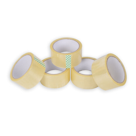Discountershop 5x Geluidsarm Verpakkingstape - Transparante Plastic Tape - Verpakkingstape Rol - 50m x 4.8cm Discountershop 5x Geluidsarm Verpakkingstape - Transparante Plastic Tape - Verpakkingstape Rol - 50m x 4.8cm