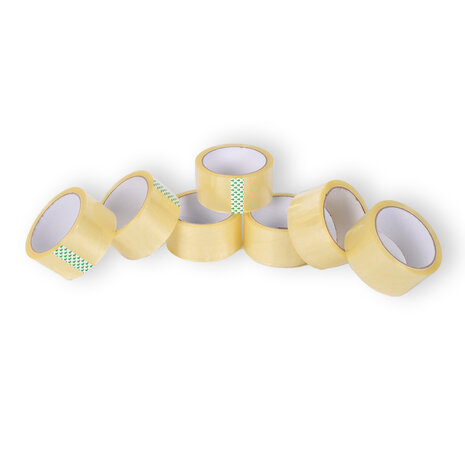 Discountershop 7x Geluidsarm Verpakkingstape - Transparante Plastic Tape - Verpakkingstape Rol - 50m x 4.8cm Discountershop 7x Geluidsarm Verpakkingstape - Transparante Plastic Tape - Verpakkingstape Rol - 50m x 4.8cm