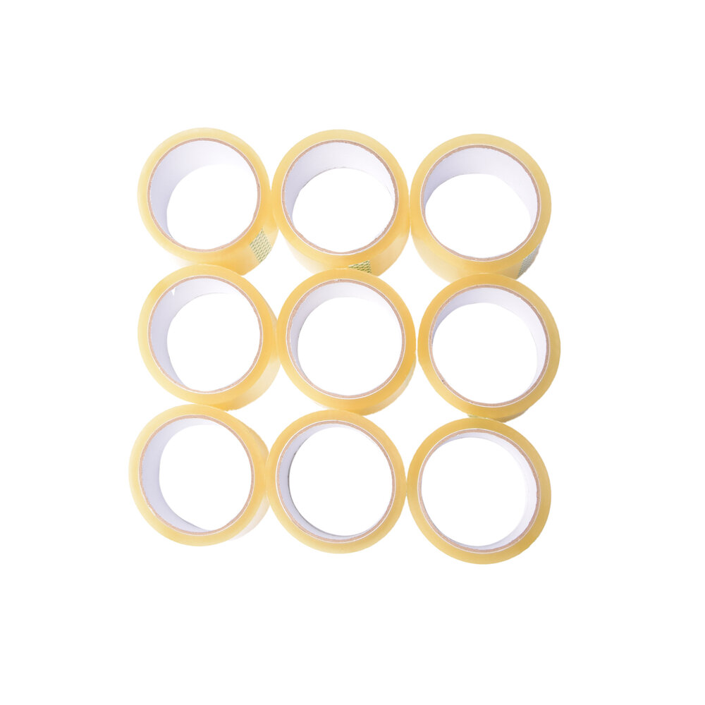 Discountershop 9x Geluidsarm Verpakkingstape - Transparante Plastic Tape - Verpakkingstape Rol - 50m x 4.8cm Discountershop 9x Geluidsarm Verpakkingstape - Transparante Plastic Tape - Verpakkingstape Rol - 50m x 4.8cm