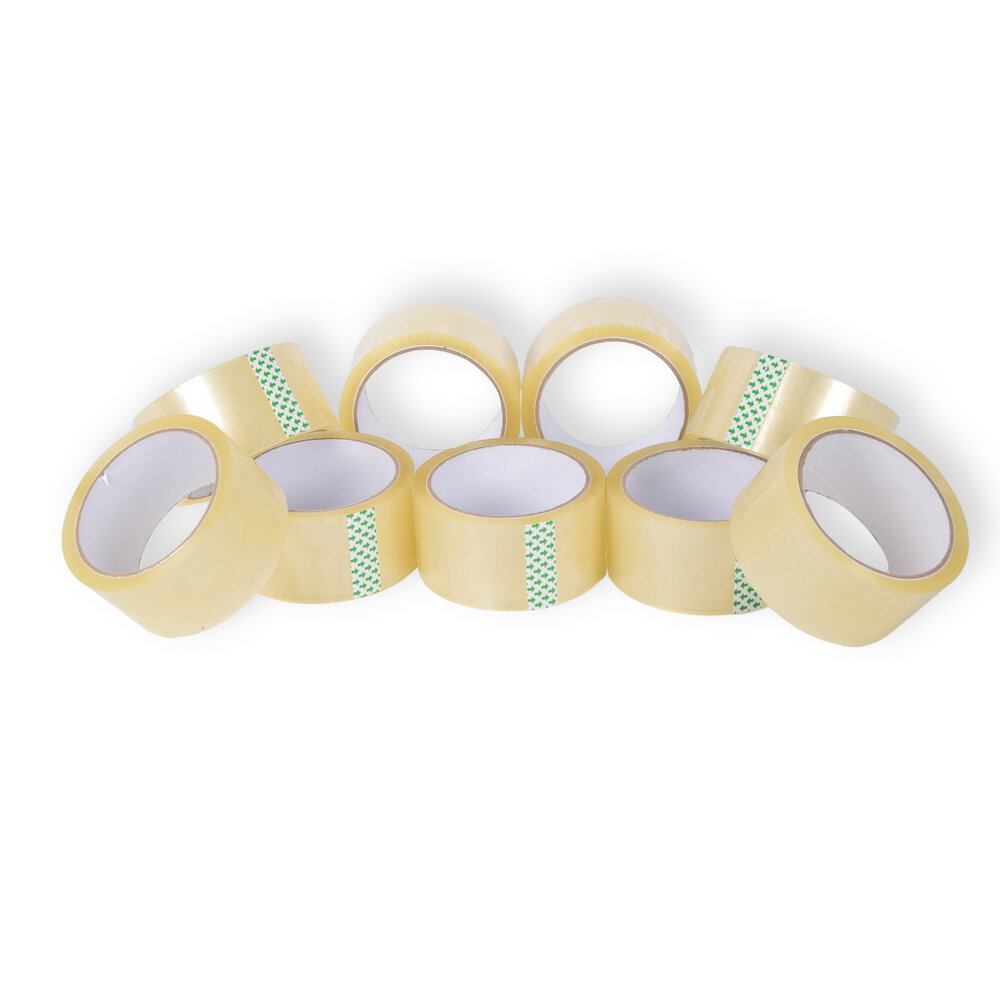 Discountershop 9x Geluidsarm Verpakkingstape - Transparante Plastic Tape - Verpakkingstape Rol - 50m x 4.8cm Discountershop 9x Geluidsarm Verpakkingstape - Transparante Plastic Tape - Verpakkingstape Rol - 50m x 4.8cm