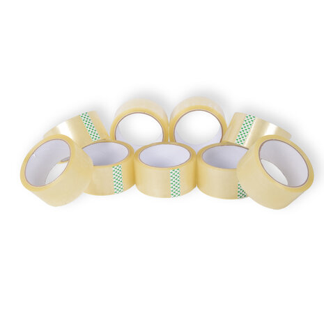Discountershop 9x Geluidsarm Verpakkingstape - Transparante Plastic Tape - Verpakkingstape Rol - 50m x 4.8cm Discountershop 9x Geluidsarm Verpakkingstape - Transparante Plastic Tape - Verpakkingstape Rol - 50m x 4.8cm