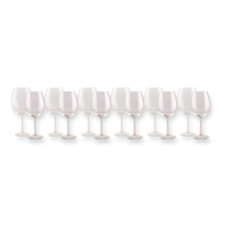 Discountershop Luxe Kristallen Wijnglazen Set van 12 met Transparant Glaswerk en 2350g Gewicht – 21cm hoog – 9.5 cm diameter Discountershop Luxe Kristallen Wijnglazen Set van 12 met Transparant Glaswerk en 2350g Gewicht – 21cm hoog – 9.5 cm diameter