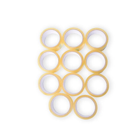 Discountershop 11x Low Noise Packaging Tape - Transparent Plastic Tape - Packaging Tape Roll - 50m x 4.8cm Discountershop 11x Low Noise Packaging Tape - Transparent Plastic Tape - Packaging Tape Roll - 50m x 4.8cm