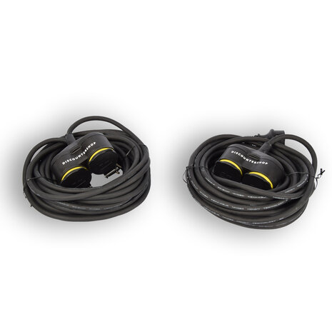 Discountershop 2x Extension cord Neoprene Rubber for outdoor - 10 meters - with 2 Plug connection - Cable - 3G1.5MM² - 1.5 cm thickness - 230 V Discountershop 2x Extension cord Neoprene Rubber for outdoor - 10 meters - with 2 Plug connection - Cable - 3G1.5MM² - 1.5 cm thickness - 230 V