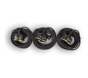 Discountershop 3x Verlengsnoer Neopreen Rubber voor buiten - 10 meter - met 2 Plug connection - Cable - 3G1.5MM²  - 1,5 cm dikte - 230 V Discountershop 3x Verlengsnoer Neopreen Rubber voor buiten - 10 meter - met 2 Plug connection - Cable - 3G1.5MM²  - 1,5 cm dikte - 230 V