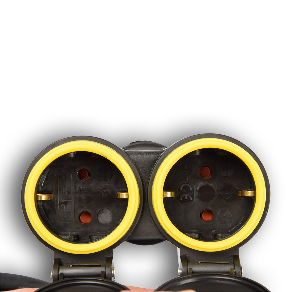 Discountershop 3x Verlengsnoer Neopreen Rubber voor buiten - 10 meter - met 2 Plug connection - Cable - 3G1.5MM² - 1,5 cm dikte - 230 V Discountershop 3x Verlengsnoer Neopreen Rubber voor buiten - 10 meter - met 2 Plug connection - Cable - 3G1.5MM² - 1,5 cm dikte - 230 V