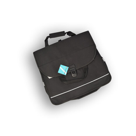 Discountershop 1x Waterproof Single Bicycle Bag: Black with Click Closure and Zipper Pocket, Easy Assembly, 17L Capacity, 1580G Weight