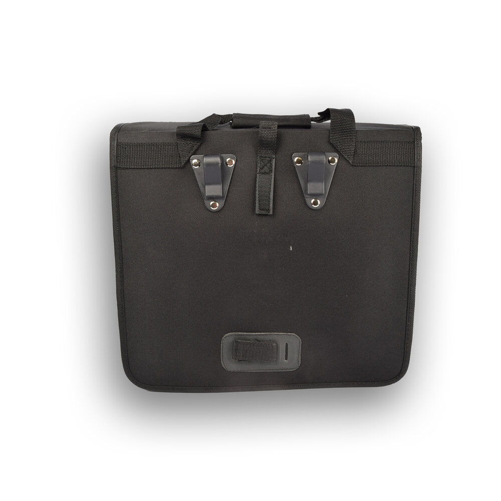 Discountershop 1x Waterproof Single Bicycle Bag: Black with Click Closure and Zipper Pocket, Easy Assembly, 17L Capacity, 1580G Weight