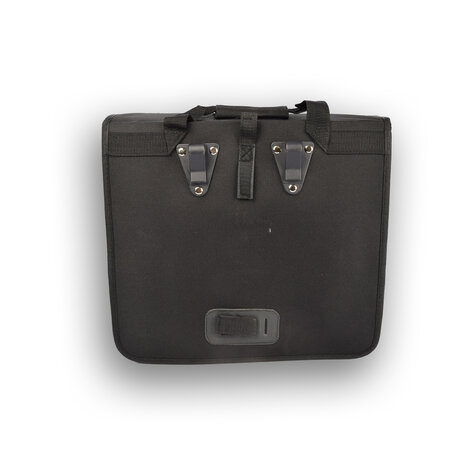 Discountershop Single Bicycle Pannier Black – 20L – Bike Bag with Reflective Strips – Water-Resistant – Universal Mounting