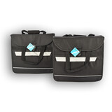 Discountershop 2x Waterdichte Enkele Fietstas: Zwarte met Click Sluiting en Ritsvak, Eenvoudige Montage, 17L Capaciteit, 1580G Gewicht