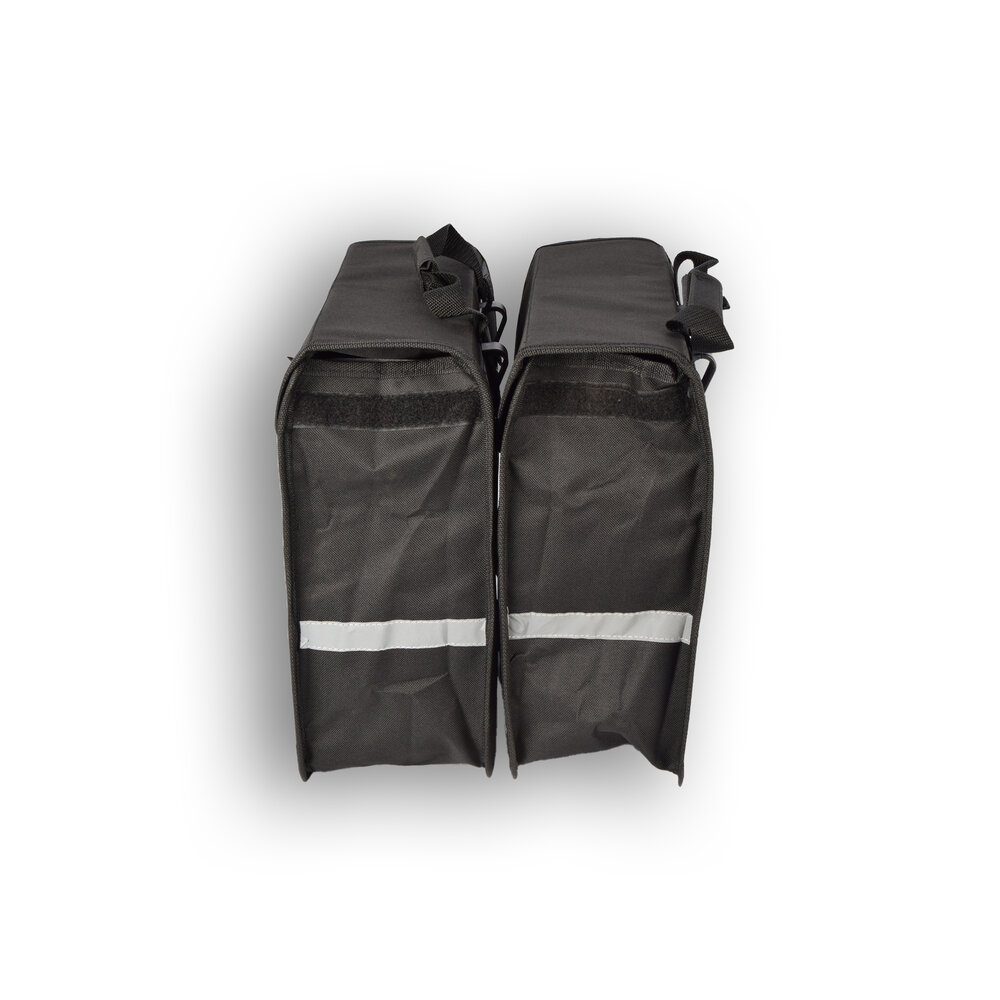 Discountershop 2x Waterdichte Enkele Fietstas: Zwarte met Click Sluiting en Ritsvak, Eenvoudige Montage, 17L Capaciteit, 1580G Gewicht