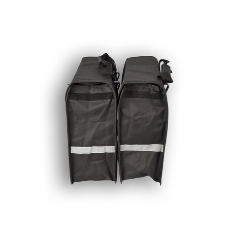 Discountershop 2x Waterdichte Enkele Fietstas: Zwarte met Click Sluiting en Ritsvak, Eenvoudige Montage, 17L Capaciteit, 1580G Gewicht