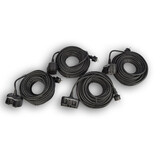 Discountershop 4x Robust Rubber Extension Cable with 2 sockets – cable - 3G1.5MM² - Black - Max 3500 Watt, 20m Cable length - IP44 - water resistant - 230V Discountershop 4x Robust Rubber Extension Cable with 2 sockets – cable - 3G1.5MM² - Black - Max 3500 Watt, 20m Cable length - IP44 - water resistant - 230V