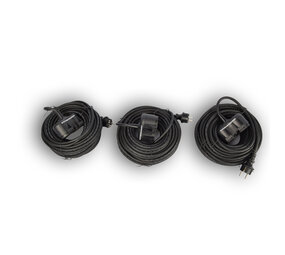 Discountershop 3x Robust Rubber Extension Cable with 2 sockets – cable - 3G1.5MM² - Black - Max 3500 Watt, 20m Cable length - IP44 - water resistant - 230V Discountershop 3x Robust Rubber Extension Cable with 2 sockets – cable - 3G1.5MM² - Black - Max 3500 Watt, 20m Cable length - IP44 - water resistant - 230V