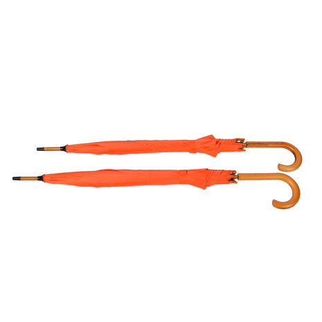 Discountershop Bescherm jezelf tegen de elementen in stijl: 2 Grote Automatische Oranje Paraplu's - Opvouwbare paraplu - Diameter – 102cm Discountershop Bescherm jezelf tegen de elementen in stijl: 2 Grote Automatische Oranje Paraplu's - Opvouwbare paraplu - Diameter – 102cm