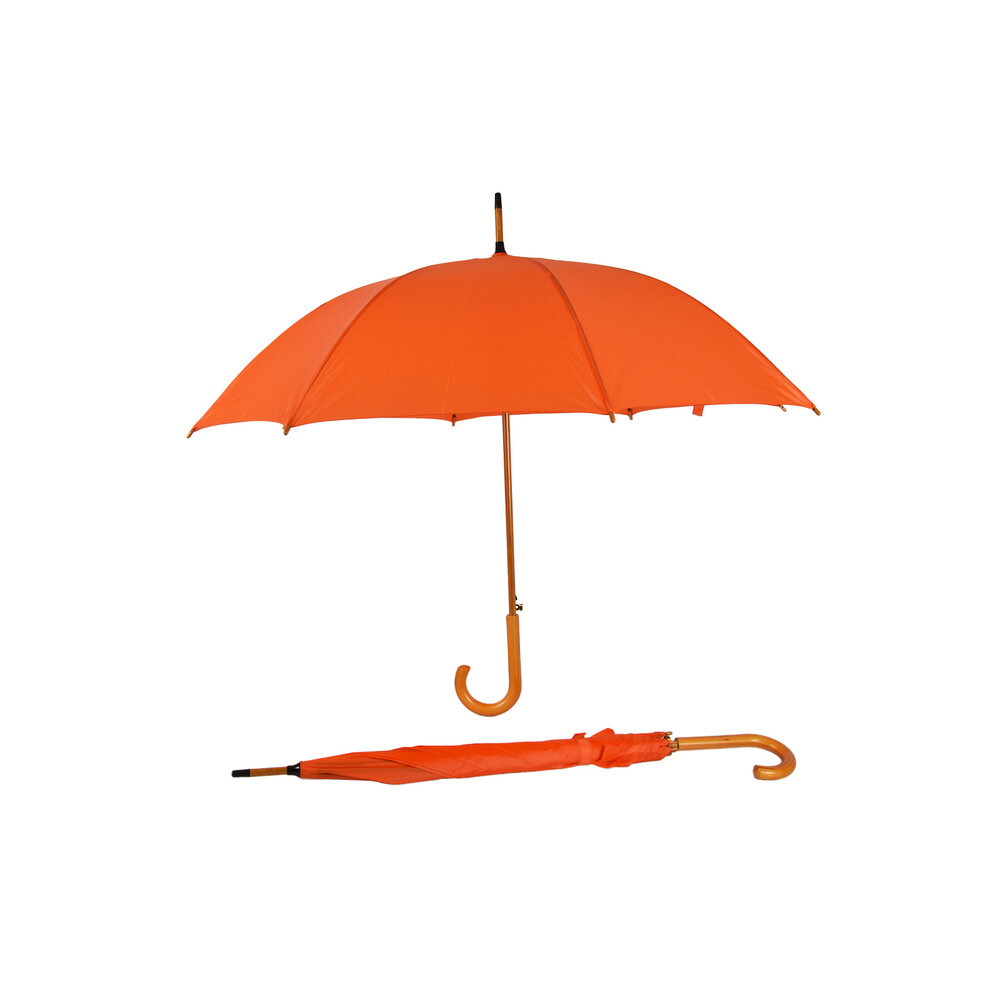 Discountershop Protect yourself from the elements in style: 2 Large Automatic Orange Umbrellas - Folding umbrella - Diameter – 102cm
