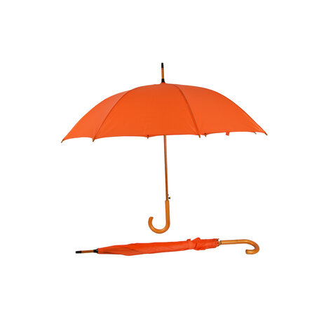 Discountershop Protect yourself from the elements in style: 2 Large Automatic Orange Umbrellas - Folding umbrella - Diameter – 102cm