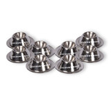 Stylish Stainless Steel 2x  Easter Egg Cups Set of 8 - Luxury Round Shaped Egg Holders in Silver, 8.5 cm diameter, 3.5 cm high, 300gm Stylish Stainless Steel 2x  Easter Egg Cups Set of 8 - Luxury Round Shaped Egg Holders in Silver, 8.5 cm diameter, 3.5 cm high, 300gm