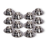Stijlvolle RVS 3x Pasen Eierdopjes Set van 12 - Luxe Rondvormige Eierhouders in Zilver, 8.5 cm diameter, 3.5 cm hoog, 300gm Stijlvolle RVS 3x Pasen Eierdopjes Set van 12 - Luxe Rondvormige Eierhouders in Zilver, 8.5 cm diameter, 3.5 cm hoog, 300gm